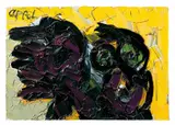 Karel Appel, Ohne Titel (2 Zwarte Gezichten)