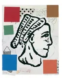 Donald Baechler, Abstract Composition with Greek Head # 3