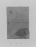 Joseph Beuys, Zelt und Lichtstrahl, Farblithographie auf dünnem Velin, aufgewalzt auf hellgraues Velin