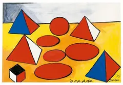 Orages by Alexander Calder, Gouache auf elfenbeinfarbenem, leicht genarbten Karton, sold Dec 2004
