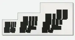 Ohne Titel by Attila Kovács, 3-teilige Arbeit: jeweils Acryl über Leinwand auf Holz, insgesamt, sold Dec 2004