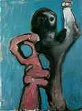 Markus Lüpertz, Figur, Öl auf Leinwand