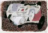 Markus Lüpertz, Ohne Titel, Gouache, Tusche und Kreiden auf glattem Halbkarton
