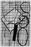 Jürgen Partenheimer, Ohne Fragen. Ich (Offenes Universum), 2 Arbeiten: Tusche, Graphit und Papier collagiert auf Karton jeweils