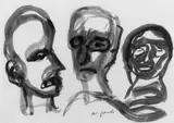 A. R. Penck, Ohne Titel, Tusche auf glattem Papier