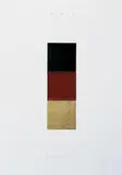 Gerhard Richter, Schwarz, Rot, Gold I, 1998, Öl auf drei Quadraten aus leichtem Karton