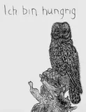 Kiki Smith, Ich bin hungrig, 1999, screenprint and hand-painting on antiqued mirrored glass