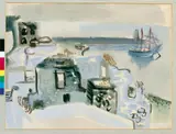 S. Angelo (Ischia) by Eduard Bargheer, Aquarell auf elfenbeinfarbenem Büttenpapier mit Wasserzeichen "PMF ITALIA INGRES", sold Dec 2004
