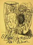 Max Beckmann, Im Glas (Spring Fantasia), Original-Lithographie auf gelbem Maschinenbütten