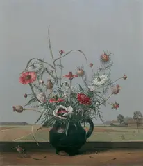 Blumenstilleben by Herbert Böttger, Öl auf Leinwand, sold Dec 2004