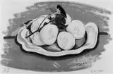 Georges Braque, Corbeille de fruits, Farblithographie nach einer Vorlage von Braque. Auf Velin
