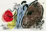 Marc Chagall, Braunes Ross, Original-Farblithographie auf Arches-Velin