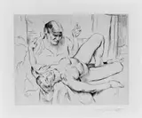 Lovis Corinth, Weissagung, Original-Radierung auf schwerem Van Gelder-Velin
