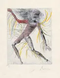 Hippies by Salvador Dalí, 11 Radierungen, koloriert, auf Japon nacré um, sold Dec 2004