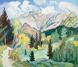 St. Kanzian by Erich Heckel, Tempera auf Leinwand, sold Dec 2004