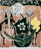 Erich Heckel, Tulpen, Original-Farblithographie auf Velin