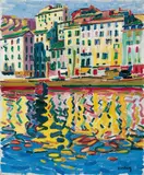 Auguste Herbin, Les Quais du Port de Bastia, Öl auf Leinwand