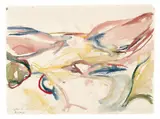 Charlotte Hilmer, Sylter Dünen, Aquarell auf elfenbeinfarbenem genarbten Aquarellpapier