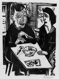 Alte und junge Frau by Ernst Ludwig Kirchner, Original-Holzschnitt auf Japan, sold Dec 2004