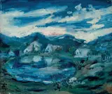 Bruno Krauskopf, Blaue Seenlandschaft