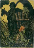 Otto Mueller, Zigeunerfamilie am Planwagen