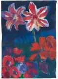 Amaryllis mit rotem Mohn by Emil Nolde, Aquarell auf dünnem Japanbütten, sold Dec 2004