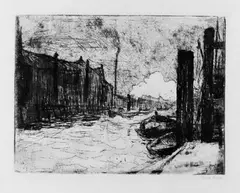 Hamburg, Freihafen by Emil Nolde, Original-Radierung auf Bütten, sold Dec 2004
