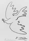 Pablo Picasso, André Verdet. Pour un nouveau Printemps de Pablo Picasso, Mit einem Text von Verdet, einer signierten Farblithographie nach einer Zeichnung von Picasso (