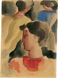 Oskar Schlemmer, Gruppe mit rotem Knaben