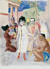 Heliogabal by Rudolf Schlichter, Aquarell über Bleistiftzeichnung auf genarbtem Velin, sold Dec 2004