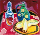 Stilleben mit Chicorée by Karl Schmidt-Rottluff, Öl auf Leinwand, sold Dec 2004