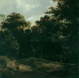 Salomon Rombouts, WALDINNERES MIT RASTENDEN PERSONEN., Öl auf Holz