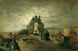 Oswald Achenbach, DIE FONTANA DI S. LUCIA IN NEAPEL.