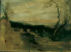 Carl Blechen, IN DER CAMPAGNA., Öl auf Papier