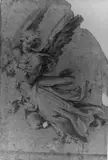 gen. Il Pomarancio Cristofano Roncalli, EIN FLIEGENDER ENGEL., Kreide auf blauem Papier