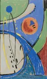 Max Ackermann, Abstrakte Komposition, Pastellkreidezeichnung (Darstellung