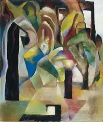 Georg Baumgarten, Der Wald, Öl auf Leinwand