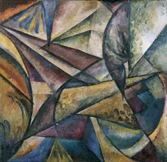 Alexander Bogomasow, Abstrakte Komposition, Öl auf Leinwand, alt doubliert