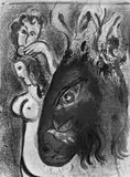 Marc Chagall, Engel im Paradies. Kunstreiterin auf rotem Pferd. Paradies, 3 Original-Farblithographien auf Velin