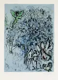 Marc Chagall, Das blaue Paradies, Original-Farblithographie auf Velin
