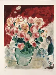 Der Strauss by Marc Chagall, 1955, Farblithografie auf festem Velin, sold Jun 2004