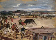 Stierkampf by Otto Dill, Öl auf Karton, sold Jun 2004