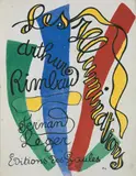 Fernand Léger, Arthur Rimbaud. Les Illuminations. Lithographies originales de Fernand Léger. Préface de Henry Miller, Mit 15 Original-Lithographien, davon 9 mit Schablonen und nach Maquetten des Künstlers aquarelliert, auf gelblichem Lana-Velin. Vorzugsausgabe XII/25 mit einer monogrammierten Original-Gouache (Entwurf für den Umschlag, auf genarbtem gelblichen Velin