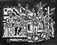 Contrastes by Fernand Léger, Mit einem Text von Louis Aragon und 13 farbigen Lichtdrucken (davon 11 mit zum Teil aufwendiger Schablonenkolorierung) n, sold Jun 2004