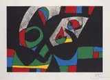 Aus: Le Lézard aux plumes d'or by Joan Miró, Original-Farblithographie auf Japon nacré, sold Jun 2004