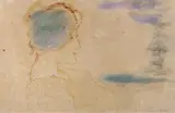 Frau im Profil by Emil Nolde, Aquarell auf Japanpapier, sold Jun 2004
