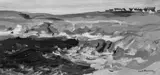 André Planson, La côte Sauvage (Quiberon), Öl auf Hartfaser