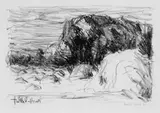 Karl Schmidt-Rottluff, Heugeruch, Original-Lithographie auf weichem Velin
