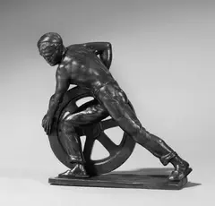 Schmied mit Rad by Ernst Seger, Bronzeplastik, sold Jun 2004