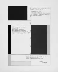 Michel Seuphor, Tableau-Poème. Composition abstraite, Farbige Offsetlithographie nach dem zusammen mit Piet Mondrian 1928 entstandenen "Tableau-Poème" bzw. Farbserigraphie nach einem 1929 entsandenen Bild. Auf dünnem Karton bzw. festem dicken Velin